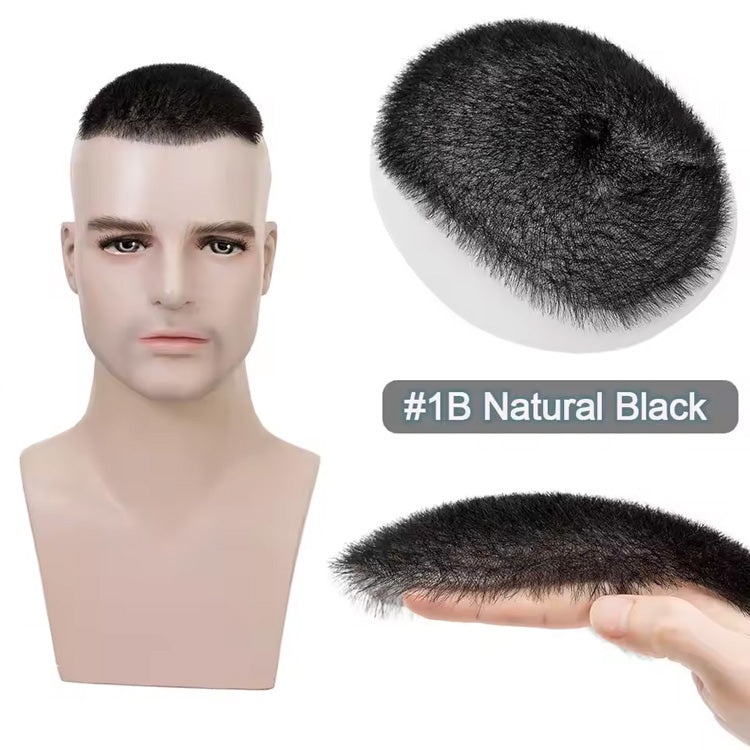 1CM Ultra Thin Skin Full PU Buzz Cut Hair System for Men Rich Choices