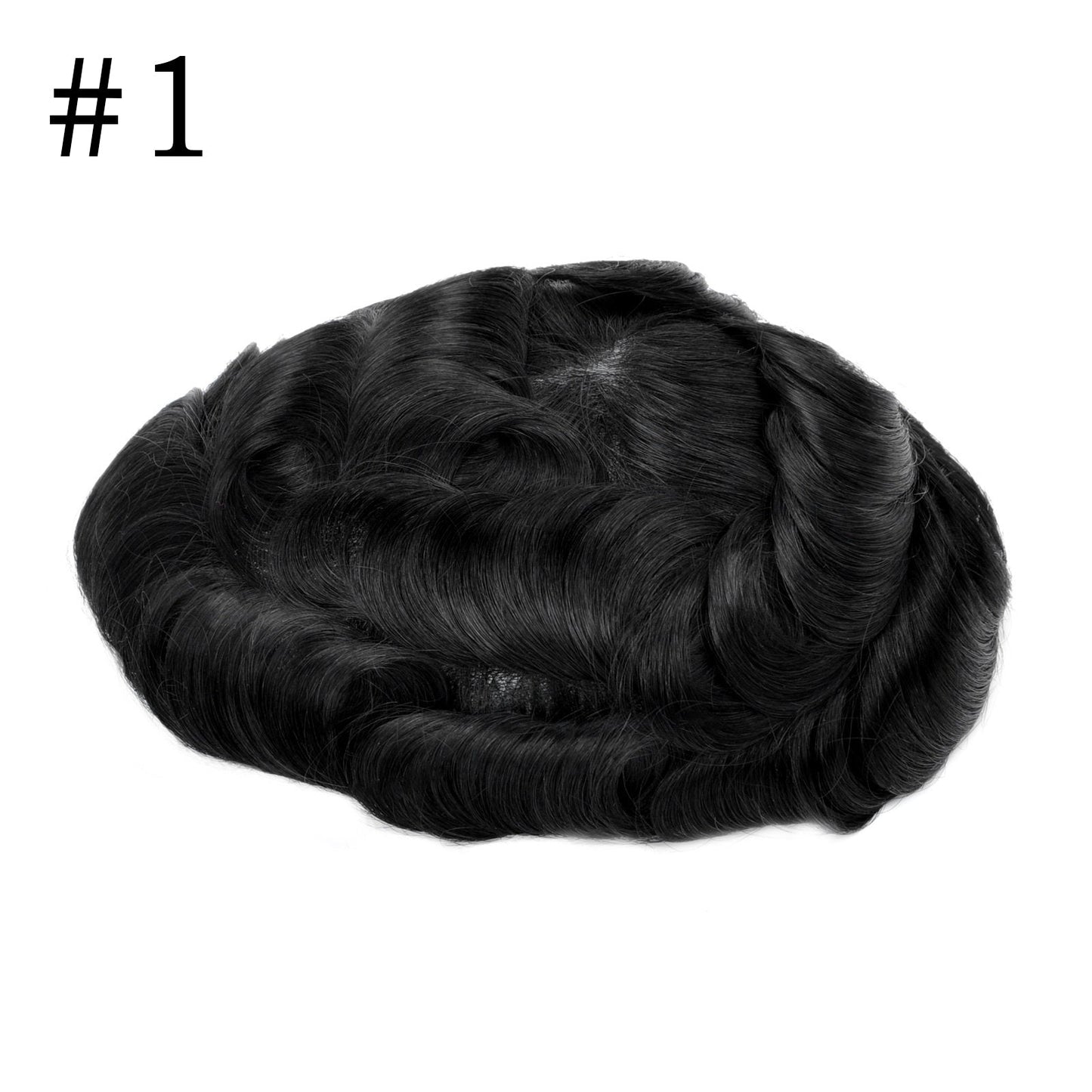 Black Full Lace Toupee For Men Human Hair