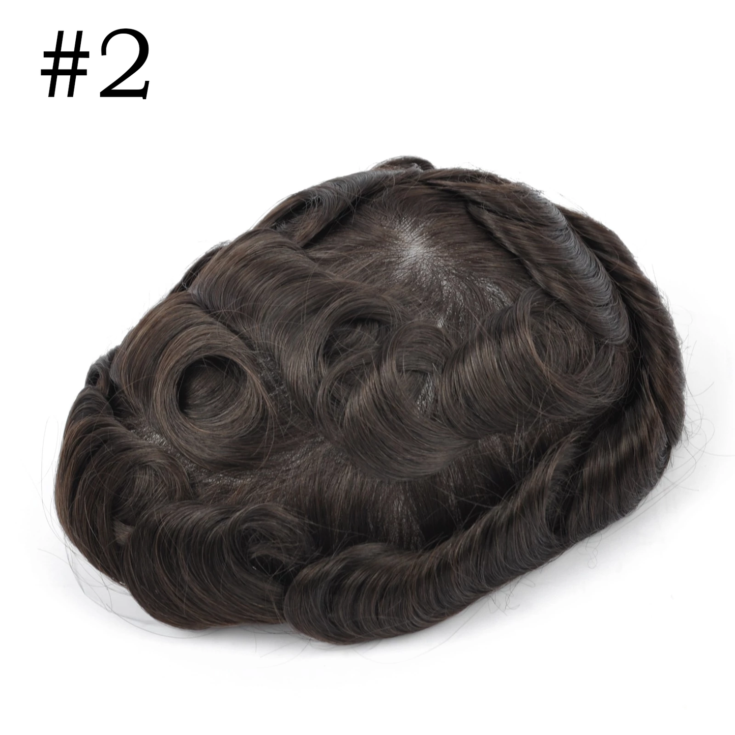 0.03mm Ultra-thin Skin Human Hair Mens Hairpiece #18 Brown Blonde V-looped 8x10 Inch