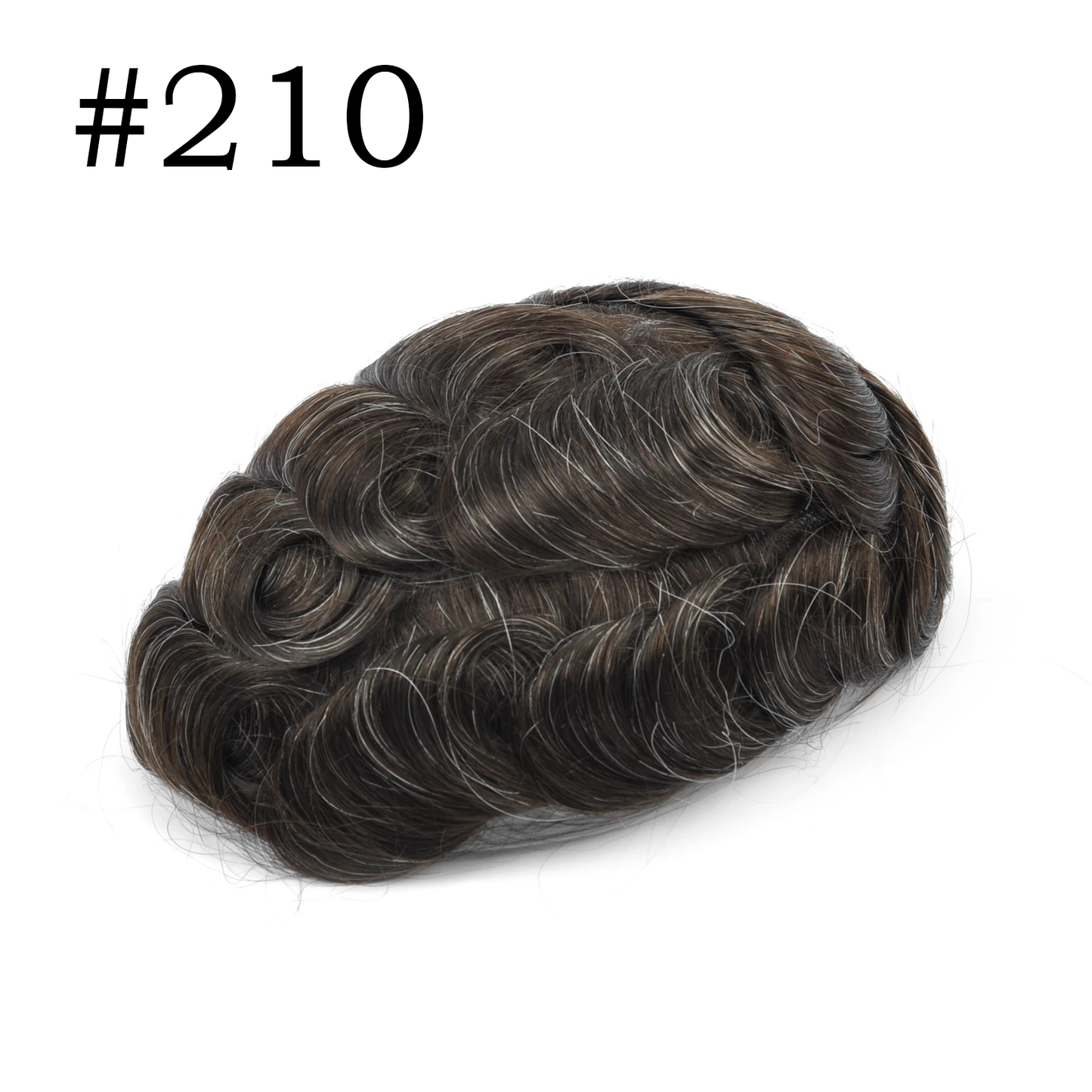 0.03mm Ultra-thin Skin Human Hair Mens Hairpiece #18 Brown Blonde V-looped 8x10 Inch