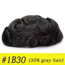 0.02-0.04mm Full PU Ultra Thin Skin Men Toupee Male Short Wave Human Hair Mens Wigs Replacement Systems