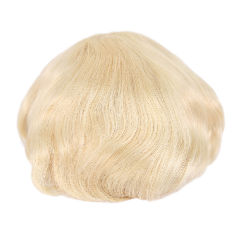 #613 Bleach Blonde Full Lace Toupee For Men Human Hair