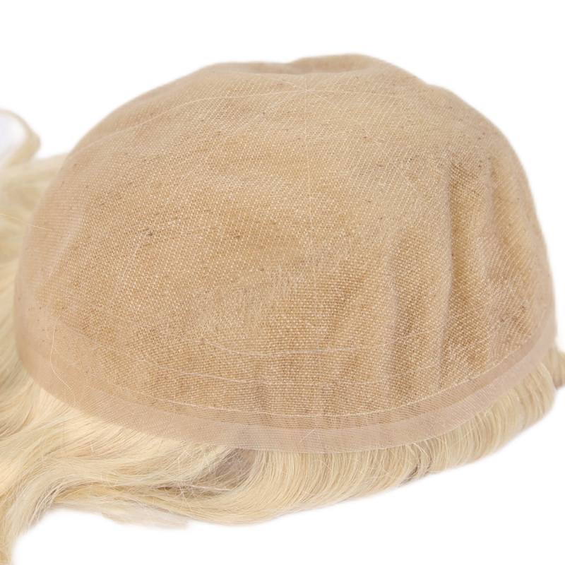 #613 Bleach Blonde Full Lace Toupee For Men Human Hair