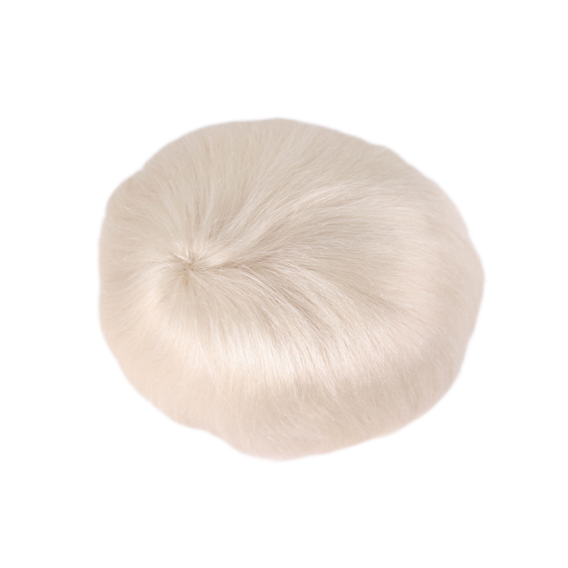 Silver Blonde Full Lace Toupee For Men Human Hair
