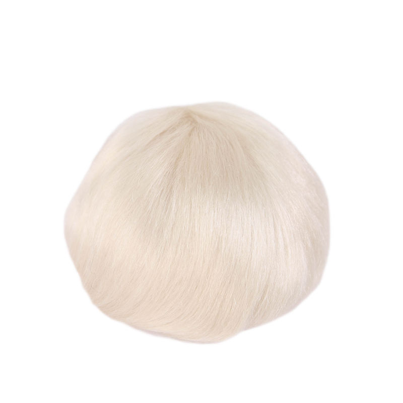 Silver Blonde Full Lace Toupee For Men Human Hair