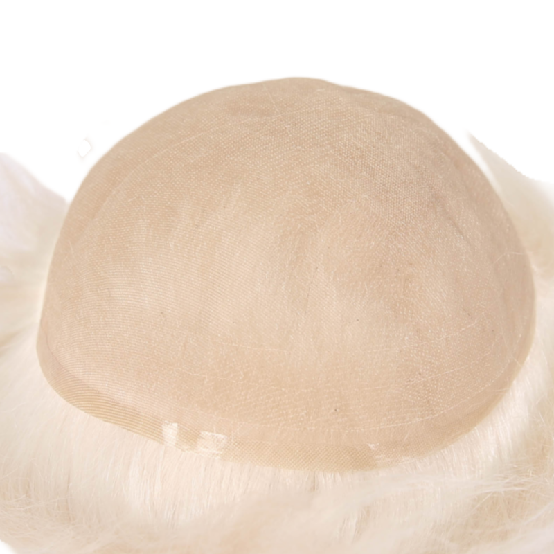 Silver Blonde Full Lace Toupee For Men Human Hair