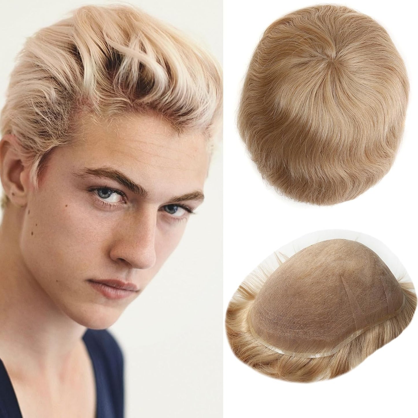 Real Skinlike HD Lace Toupee Hair for Men | 8x10 Inch Ultra Lace Base Hairpieces