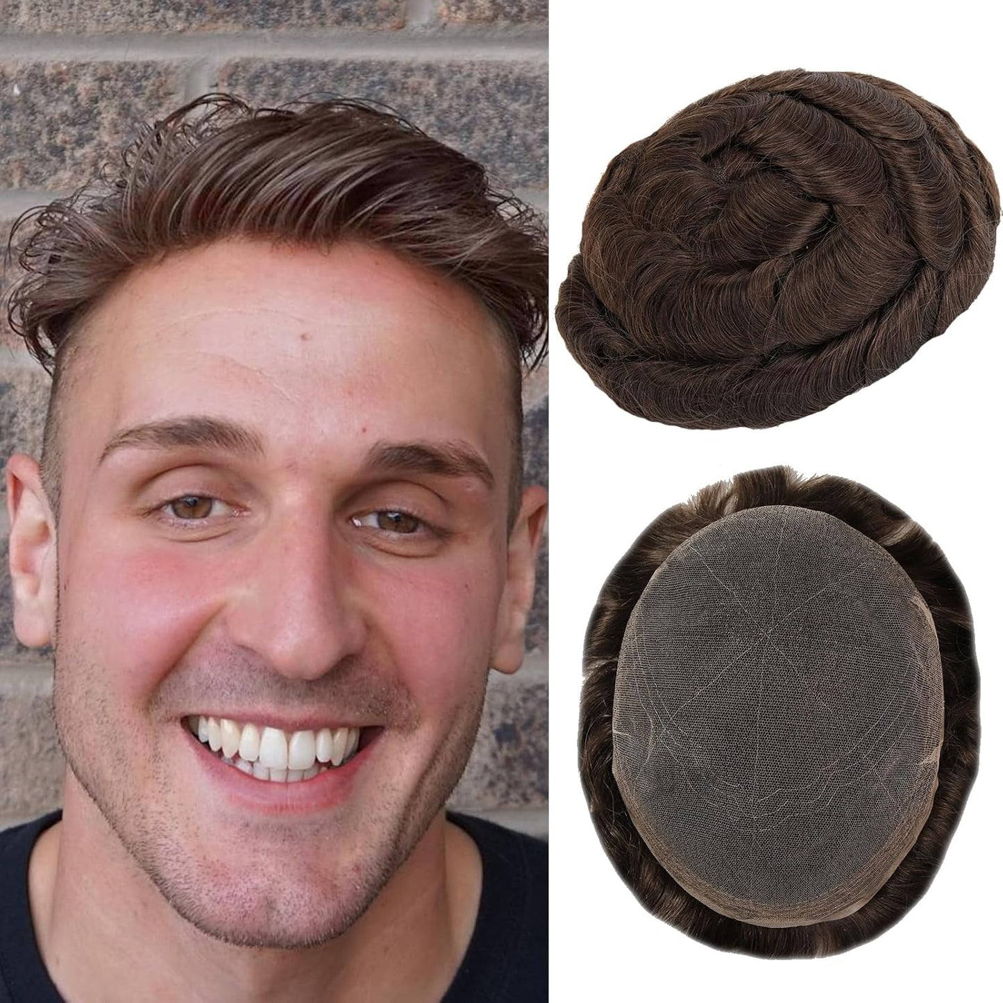 Real Skinlike HD Lace Toupee Hair for Men | 8x10 Inch Ultra Lace Base Hairpieces
