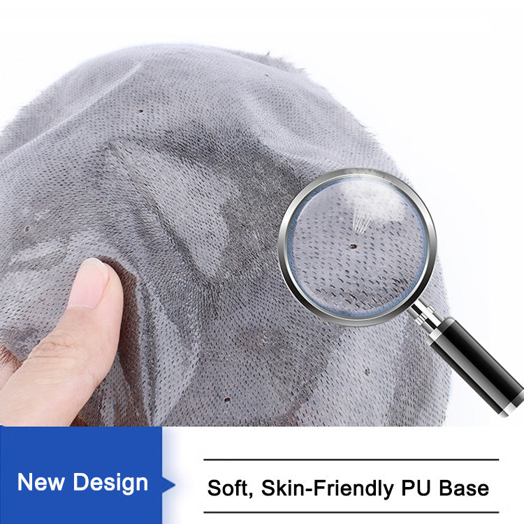 1CM Ultra Thin Skin Full PU Buzz Cut Hair System for Men Rich Choices