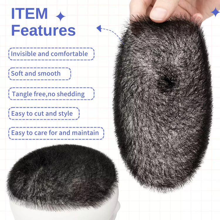 1CM Ultra Thin Skin Full PU Buzz Cut Hair System for Men Rich Choices