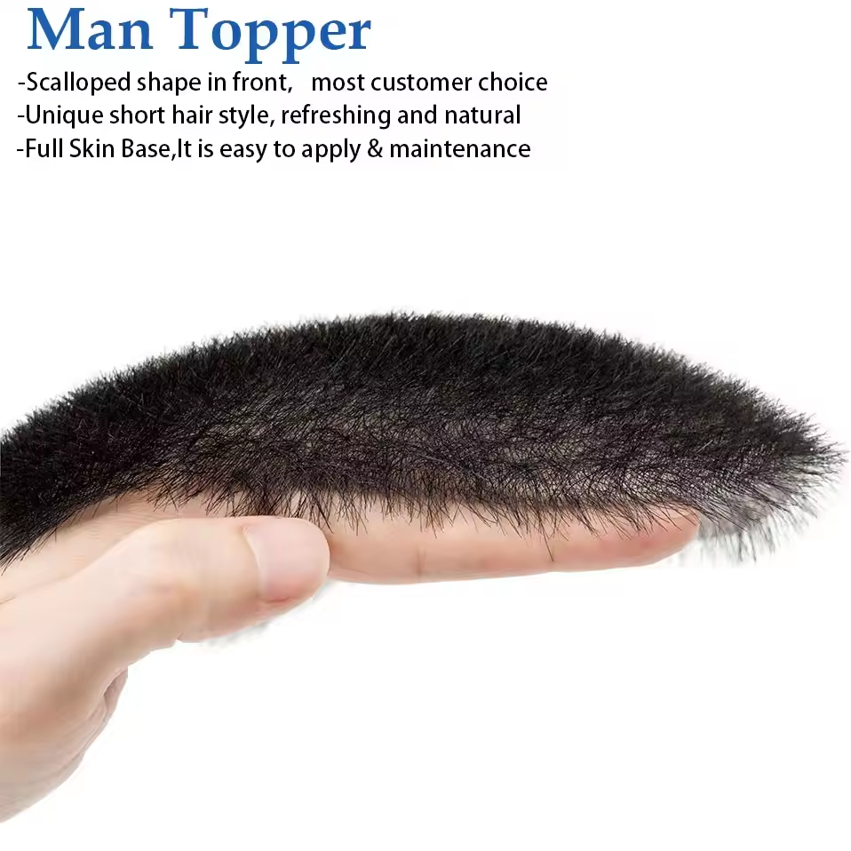 1CM Ultra Thin Skin Full PU Buzz Cut Hair System for Men Rich Choices