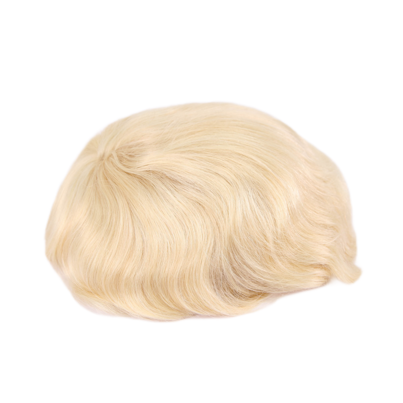 #613 Bleach Blonde Full Lace Toupee For Men Human Hair